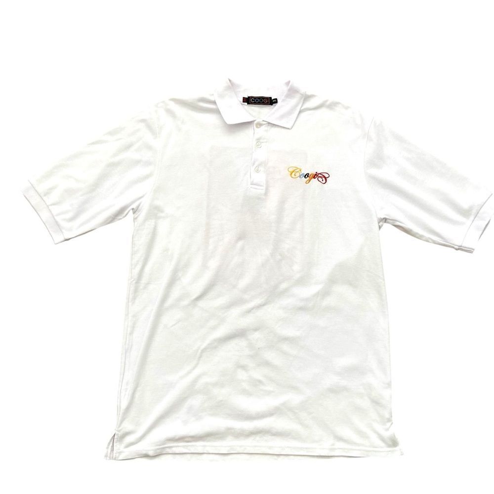 Coogi White Polo Shirt for Men in Size 3XL